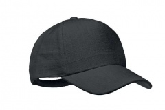 Eco-friendly hemp baseball caps in black
