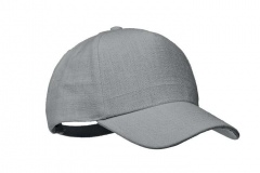 Eco-friendly hemp baseball caps in grey