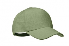 Eco-friendly hemp baseball caps in green